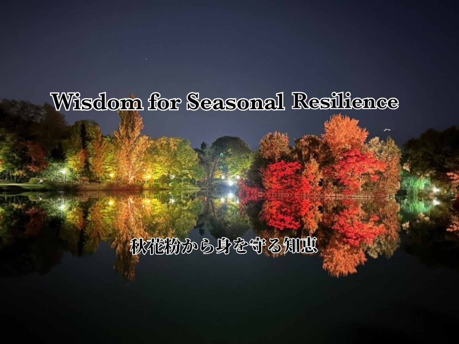 Wisdom for Seasonal Resilience 秋花粉から身を守る知恵