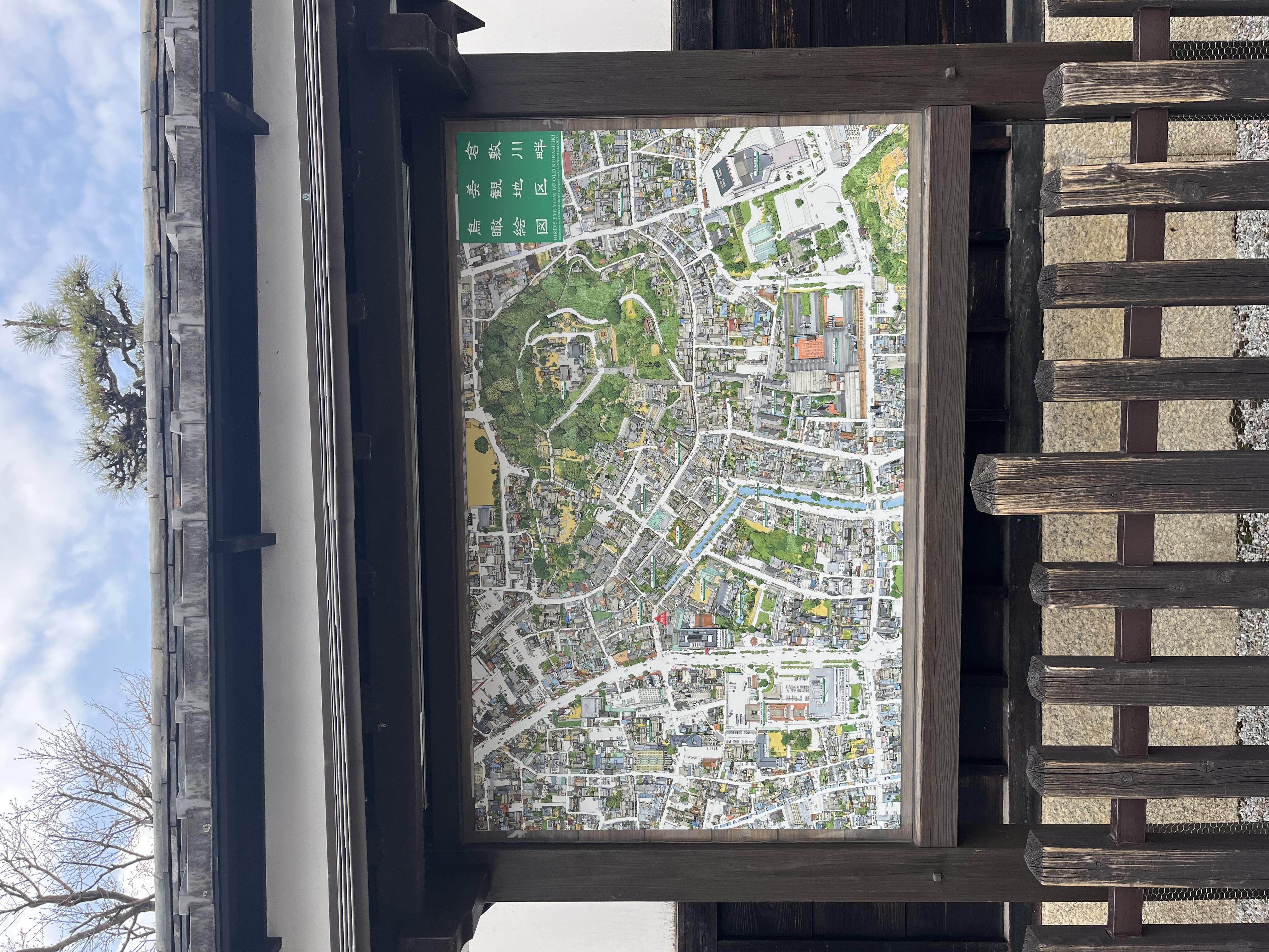 倉敷美観地区の案内板