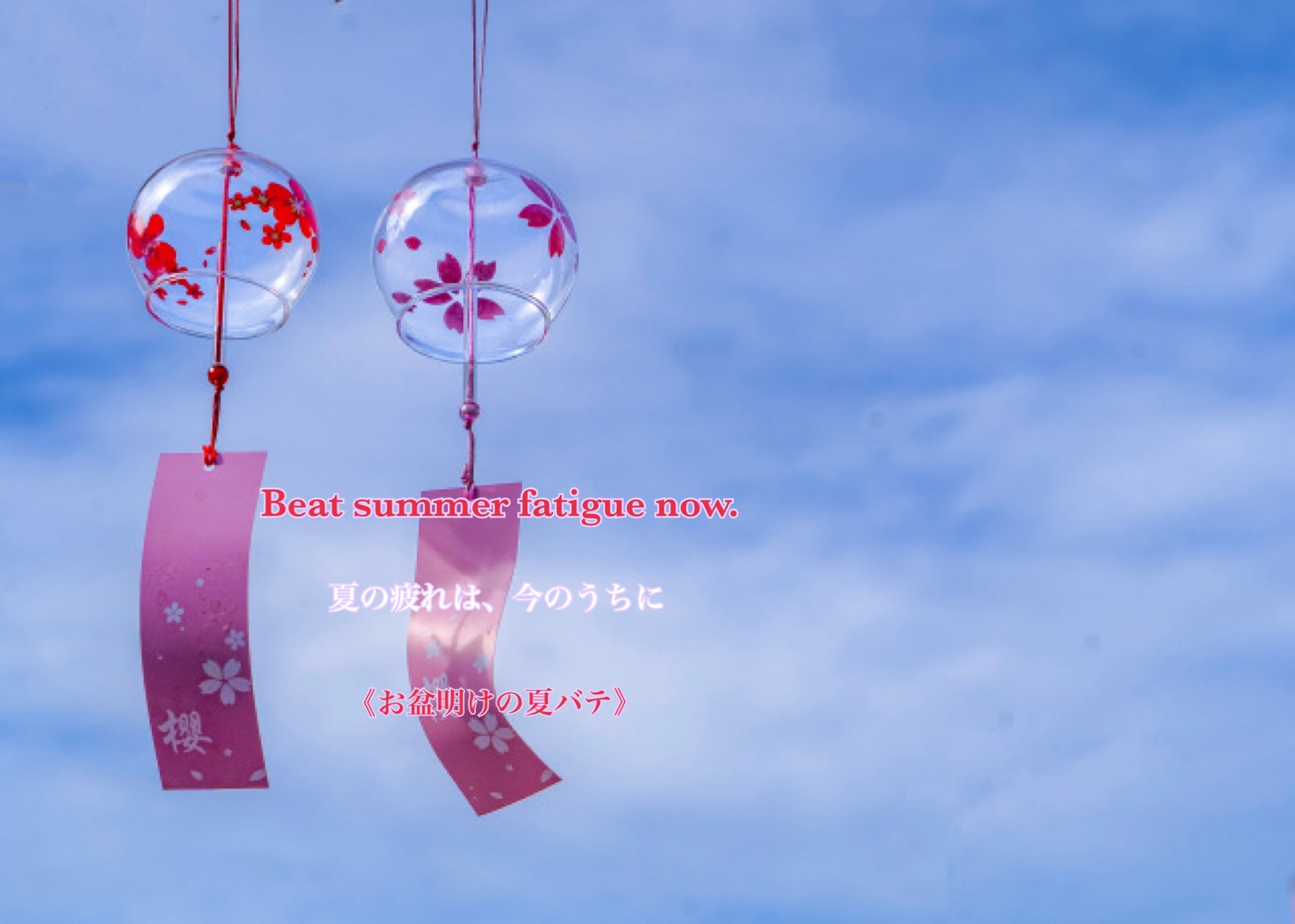 夏の疲れは、今のうちに Beat summer fatigue now.
